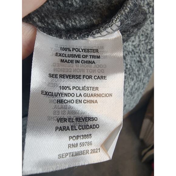 Leg3nd Quarter Zip Hooded Sweatshirt/Jacket, Charcoal, NWT - Picture 5 of 6